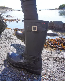 Vendela Black Rubber Boot